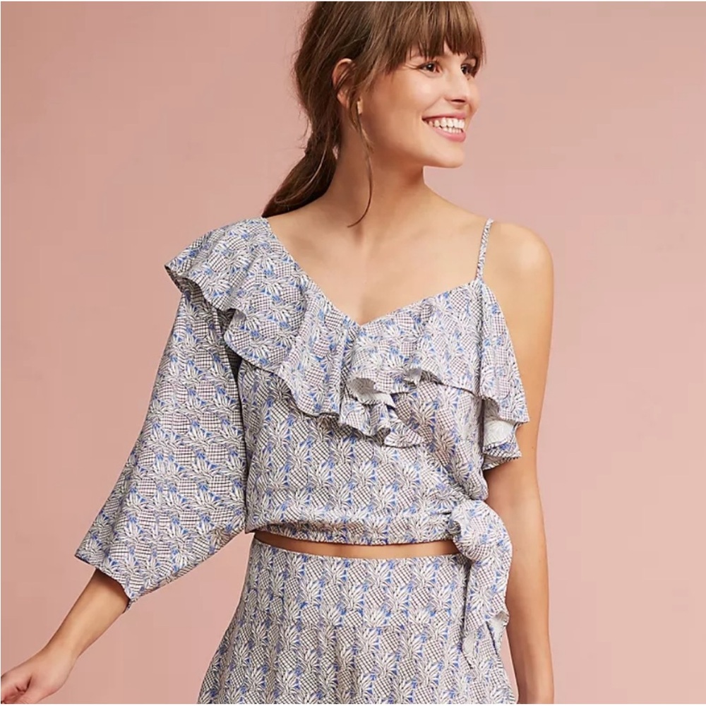 anthropologie maeve one shoulder top
